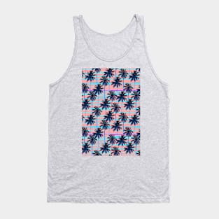 Starry Palms - Aqua Blue Tank Top